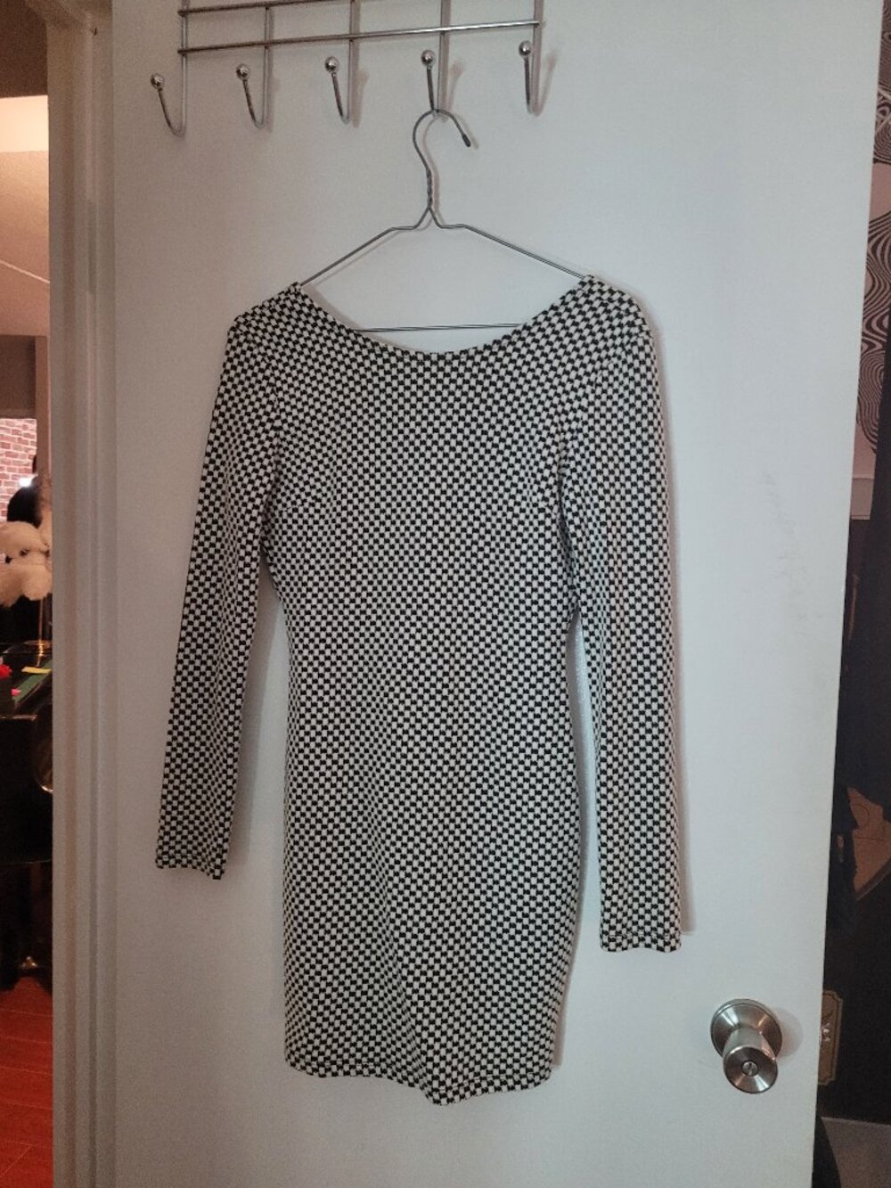 Grey open back dress